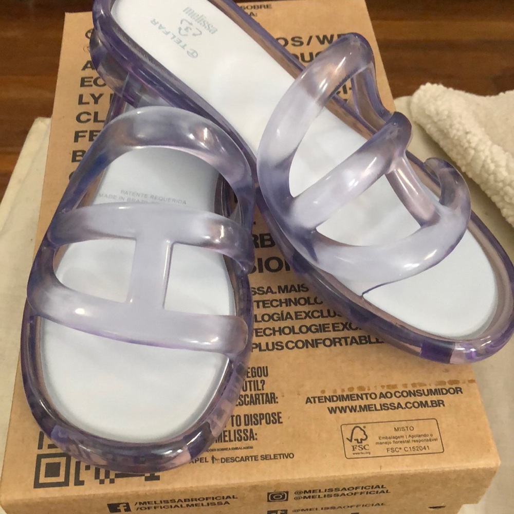 Melissa x Telfar Jelly Slide - Clear (women's sizing)